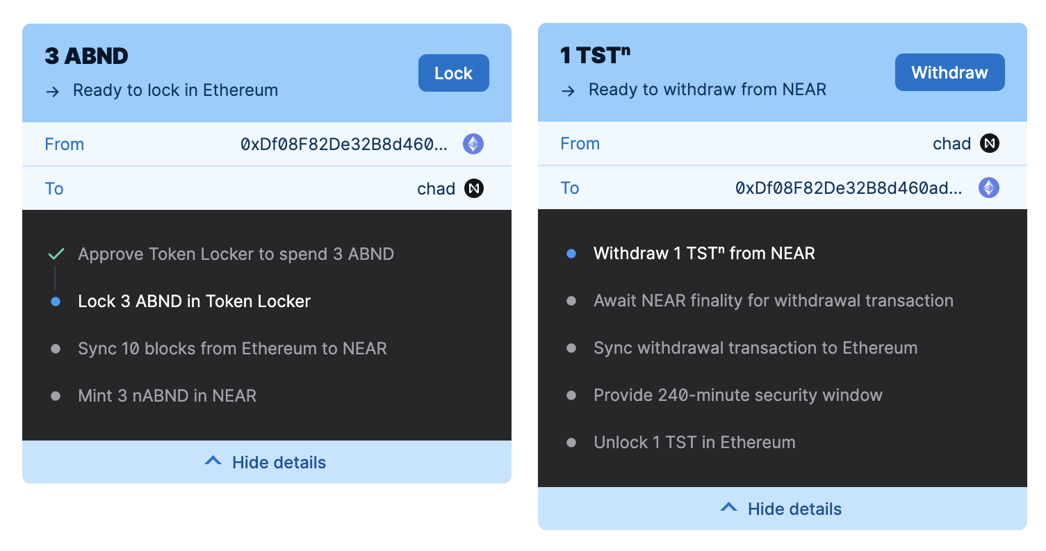"Each of these directions contains all its own logic about how to complete this kind of transfer, and can have different numbers of steps and logic around how to finalize"